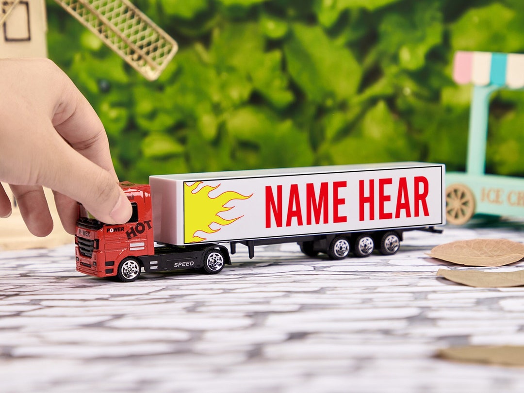 Personalized Toy Truck With Child Name, Custom Toy Truck for Boys, Gift
