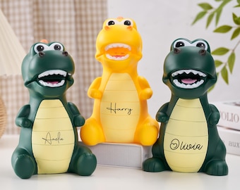Personalized Piggy Bank with Name,Kids Coin Bank,Easter Gifts for Kids,Dinosaur Piggy Bank,Kids Birthday Gift,Nursery Decor,Gift for Boys