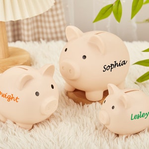 Personalisierte Sparschwein mit Namen, Kinder Spardose, Sparschwein Geschenk, Kindergeldbank, Kinder Geburtstagsgeschenk, Kinderzimmer Dekor, Geschenk für Jungen Bild 4