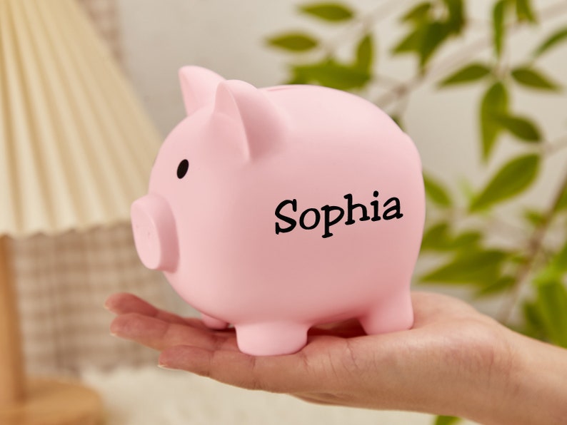 Personalized Piggy Bank with Name, Kids Coin Bank, Piggy Bank Gift, Children's Money Bank, Kids Birthday Gift, Nursery Decor, Gift for Boys image 5