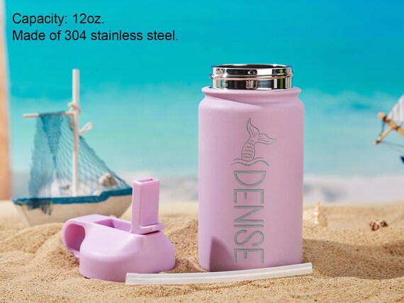 Personalized Stainless Steel Water Bottle With Name - Vacuum Insulated, 18oz/32oz, Spout & Straw Lids - View #7