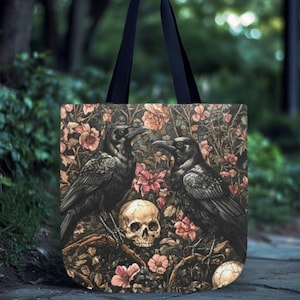 Gothic Tasche für alternative Mädchen Tasche für Goth Mädchen Handtasche Geschenkideen für Goth Mädchen Tasche botanischen Druck