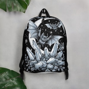 Bat Backpack - Gothic Bag- Gothic Backpack - Bags for Goths - Black Backpack - Alternative Backpack