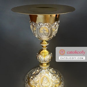 S. XIX: Restored majestic punched silver chalice (Naples, Italy)