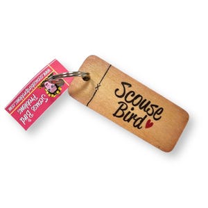 Scouse Bird Wooden Keyring