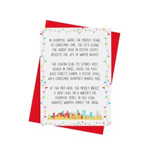 Biglietto d'auguri con poesia di Natale a Liverpool