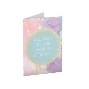 Tarjeta de bienvenida al mundo para el pequeño