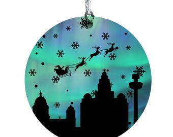 Liverpool Northern Lights Skyline Decoration