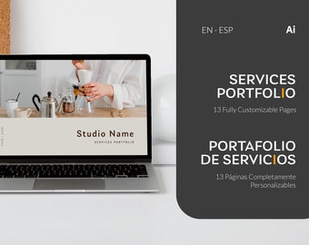 Services Portfolio | EN - ESP | For Graphic & Web Designers | Fully Customizable Template