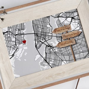 Cadeaux d'anniversaire,La où tout a commencé,Carte du lieu où nous nous sommes rencontrés,Impression de carte personnalisée,Cadeaux de remise des diplômes,Notre première maison,Cadeaux d'anniversaire pour elle,Cadeau de mariage
