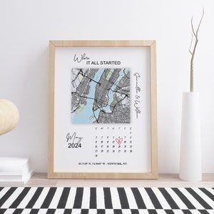 Carte de l'endroit où nous nous sommes rencontrés Là où tout a commencé, carte pour couple, Cadeau pour elle, Cadeau pour lui, Carte personnalisée, Carte personnalisée, Cadeau anniversaire, TÉLÉCHARGEMENT NUMÉRIQUE