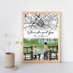 Verlobung Geschenk | Engagement Druck | Verlobung Karte Print | Paare Geschenk | Personalisierte Landkarte | Verlobungskarte | Verlobung Geschenke