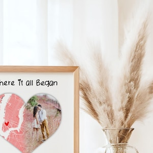 Là où tout a commencé, cadeaux de fiançailles, impression de carte personnalisée, cadeau d'anniversaire, cadeau carte de remise des diplômes, impressions d'art mural, cadeaux d'anniversaire pour elle