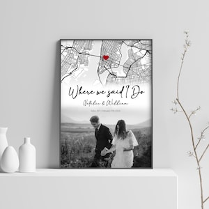 Carte de l'endroit où nous nous sommes rencontrés Là où tout a commencé, carte pour couple, Cadeau pour elle, Cadeau pour lui, Carte personnalisée, Carte personnalisée, Cadeau anniversaire, TÉLÉCHARGEMENT NUMÉRIQUE