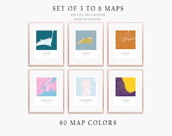 Personalised Map Wall Art, Custom Any Location Map, City Wall Art, City Map Print, Personalised Map, Travel Gift, Trendy Wall Decor Poster