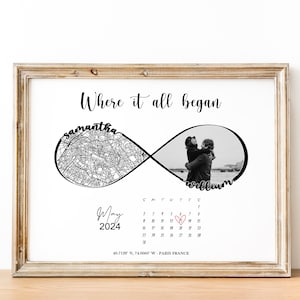 Wo alles begann, wo wir uns trafen Karte, Jubiläumsgeschenk, Herzkarte, unsere Geschichte, das erste Date Geschenk, die Nacht, in der wir uns trafen, unser erstes Date Memory Heart