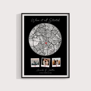 Where We Met Map /Where it all began /Couple Map/ Gift for her/ Gift for him/Personalized Map/ Custom Map/Anniversary Gift/ DIGITAL DOWNLOAD
