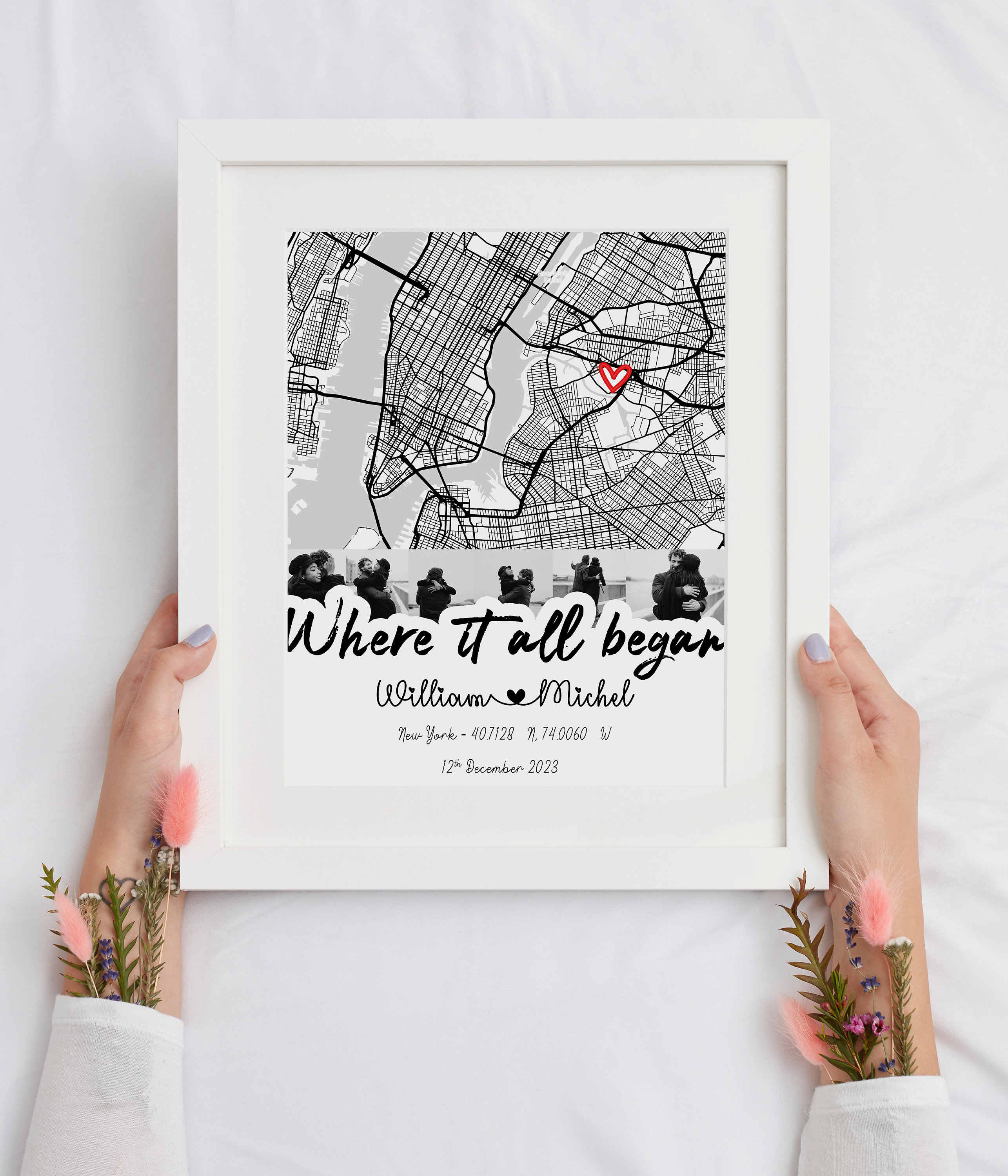 Where We Met Map Where It All Began - Il Fullxfull.5750234096 Pv23