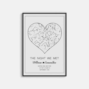 Custom Star Map Print, Night We Met Anniversary Gift, Night Sky Print, Star Map Poster, Wedding Gift, Constellation Print, Personalised Gift