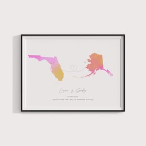 Fichier numérique de carte personnalisée Saint-Valentin, cadeaux pour relation interurbaine, cadeaux d'anniversaire de petit ami d'un an, prêt en 12 heures