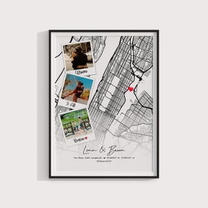 Cadeaux d'anniversaire,La où tout a commencé,Carte du lieu où nous nous sommes rencontrés,Impression de carte personnalisée,Cadeaux de remise des diplômes,Notre première maison,Cadeaux d'anniversaire pour elle,Cadeau de mariage
