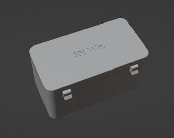 Scatola di cartucce per 50 pezzi di 308 win - solo file STL