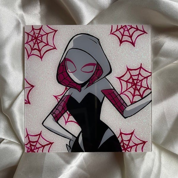 Peinture sur verre Spiderman Gwen