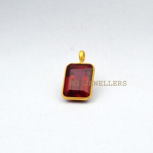Ruby gold Pendant ,18k Gold Pendant,  Solid Gold Pendant, Handmade Gold Charm, Gold Charm Pendant, Gold Charm, Dainty Gold Pendant