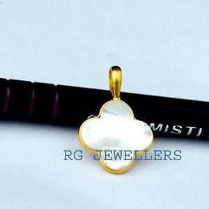 Mother Of Pearl pendant, 18k Solid Gold Charm, Mother of Pearl Gold Charm, Charm, Charm Necklace, Charm Pendant, Handmade Gold Charm