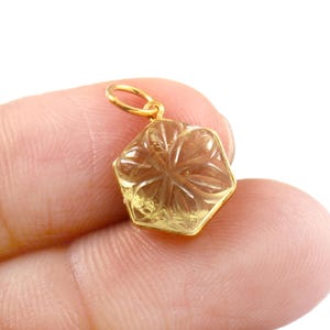 Natural Lemon Charm, 18k Solid Gold Charm, Lemon Gold Charm, Solid Gold Charm, Handmade Gold Charm, Solid Gold Pendant, Gift for Her