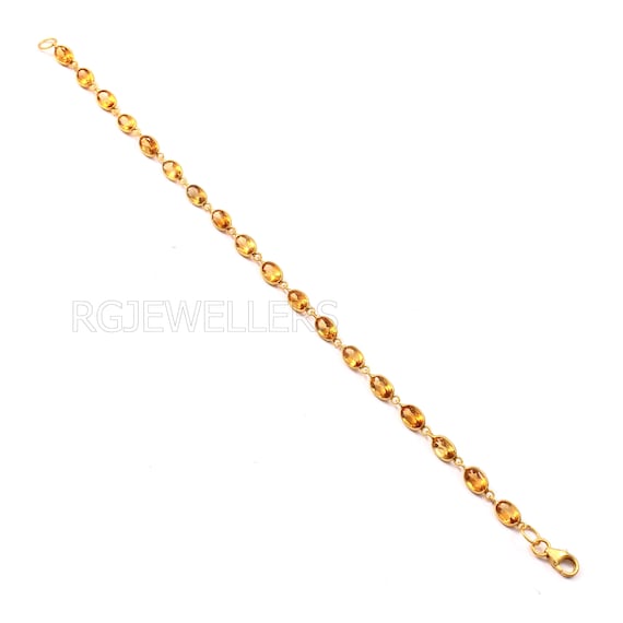 ハンドメイド14K-18Kゴールドシトリンブレスレット：天然宝石