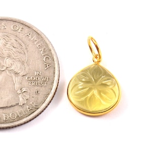 Natural Lemon Charm, 18k Solid Gold Charm, Lemon Gold Charm, Solid Gold Charm, Handmade Gold Charm, Solid Gold Pendant, Gift for Her