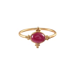 Ruby Ring, 18k Solid Gold Ring, Handmade Ring, Statement Ring, Engagement Ring, Ruby Gold Ring, Gemstone Ring, Minimalist Ring, Gift For Her