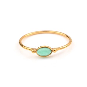 Green Onyx Ring, 18k Solid Gold Ring, Handmade Ring, Statement Ring, Engagement Ring, Onyx Gold Ring, Gemstone Ring ,Gift For Her
