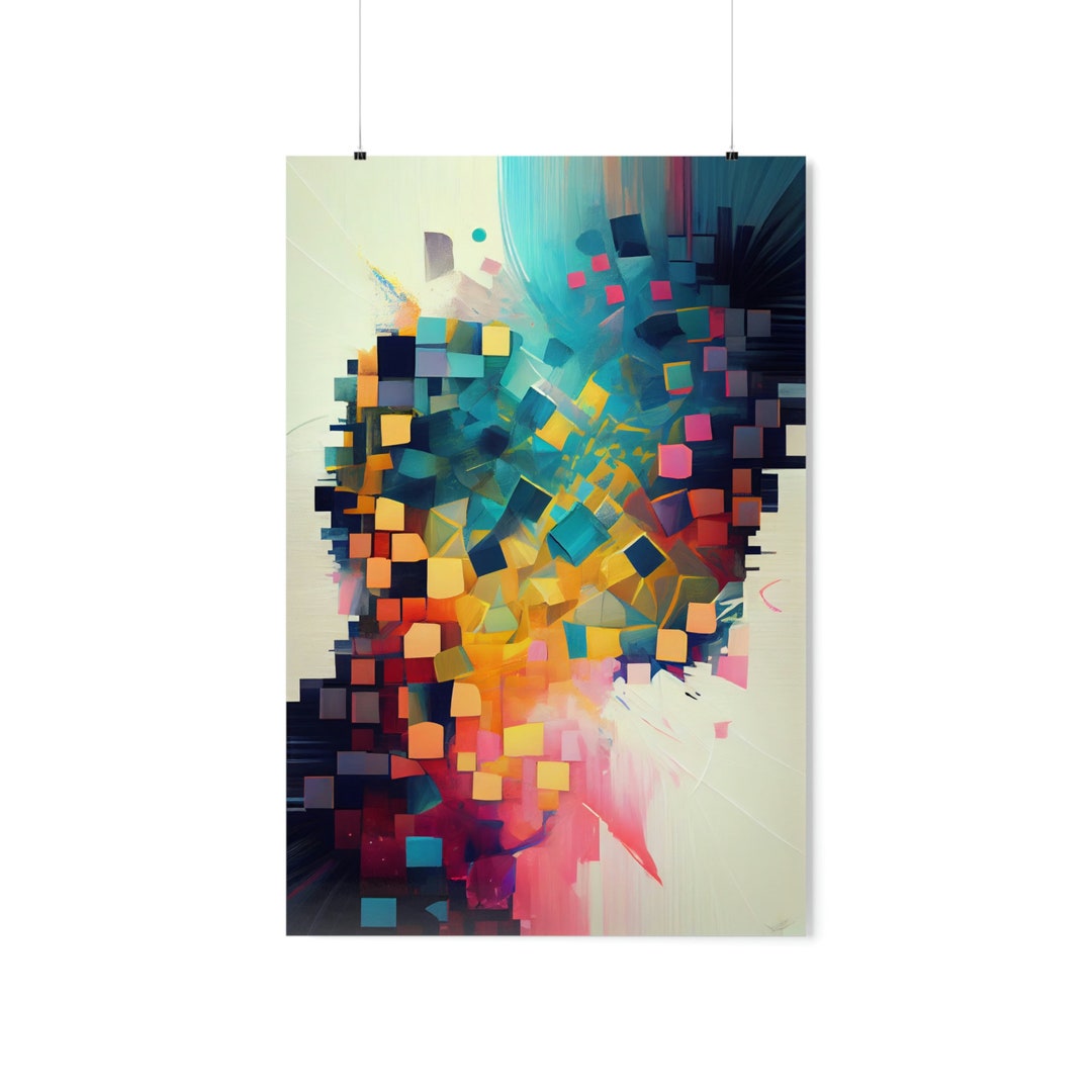 Modern Colorful Abstract Art Etsy
