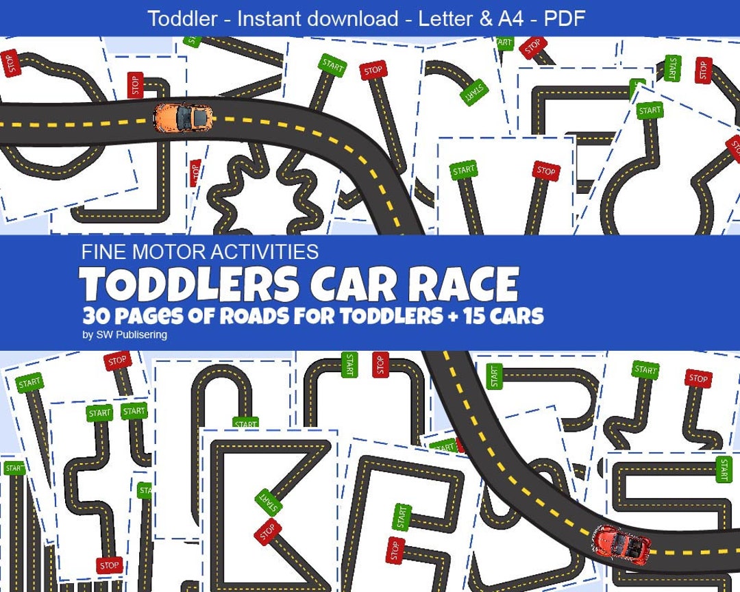 Fine Motor Activities With Printable Cars, Instant Printable Download ...