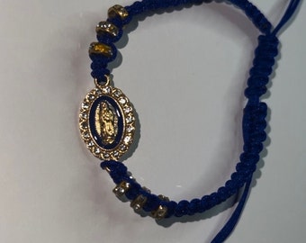 royal blue Virgen De Guadalupe bracelet