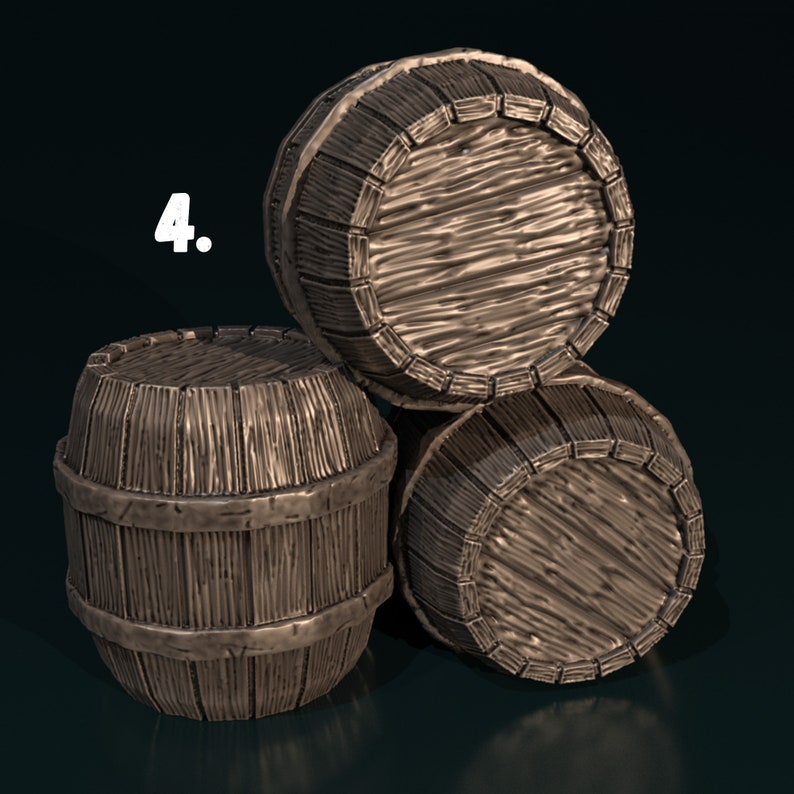 Barrels, Dnd Miniature Terrain, Dungeons and Dragons, D&amp;D, Pathfinder ...