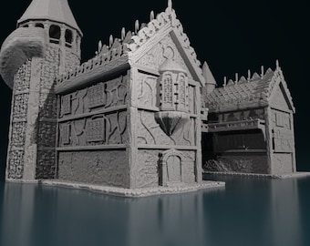 DND Vampire Brothel Scatter Terrain, City Tavern Inn Decoration, Town Dungeons and Dragons Terrain, 28mm Fantasy Tabletop Model Playable