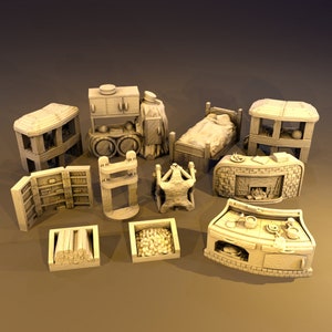 Blacksmith Furnishings, DnD Miniature Terrain, Dungeons and Dragons, D&D, Pathfinder, Scatter, Wargaming, Tabletop, 28mm