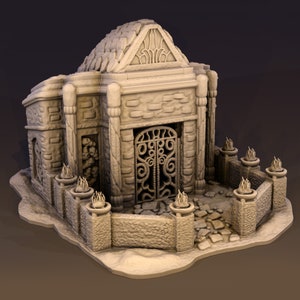 Crypt Entrance, DnD Miniature Terrain, Dungeons and Dragons, D&D, Pathfinder, Scatter, Wargaming, Tabletop, 28mm