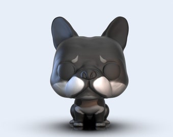 Modèle 3D Pet / POP Bouledogue Français / Modèle de chien personnalisé à imprimer en 3D