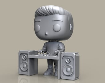 3D Model Male DJ (Disc-Jockey) Pop Style / 3D Customised Figures / 3D Printable Figures