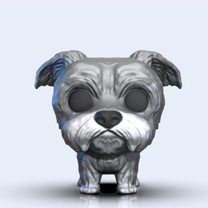 3D Model Funko Pet / Funko POP Schnauzer  / Custom Dog Model for 3D Printing
