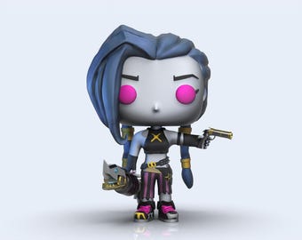 3D Model Jinx Pop Style / 3D Personalised Figures / 3D Printable Figures