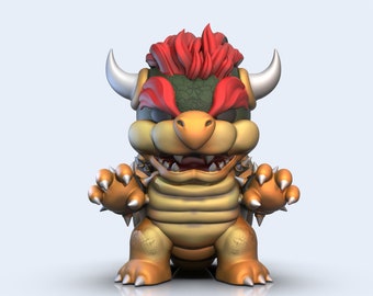3D Model Bowser (Mario Bros) Pop Style / 3D Personalised Figures / 3D Printable Figures