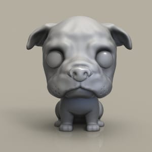 3D Model Funko Pet / Funko POP English Bulldog / Custom Dog Model for 3D Printing