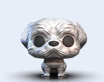 3D Model Funko Pet / Funko POP Maltese / Custom Dog Model for 3D Printing
