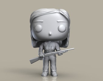 3D Model Pop Style Female Huntress / 3D Personalised Figures / 3D Printable Figures