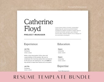 Resume Template Canva, Professional Resume Template, CV Professional, Modern Resume Template, Executive CV, Minimalist Resume